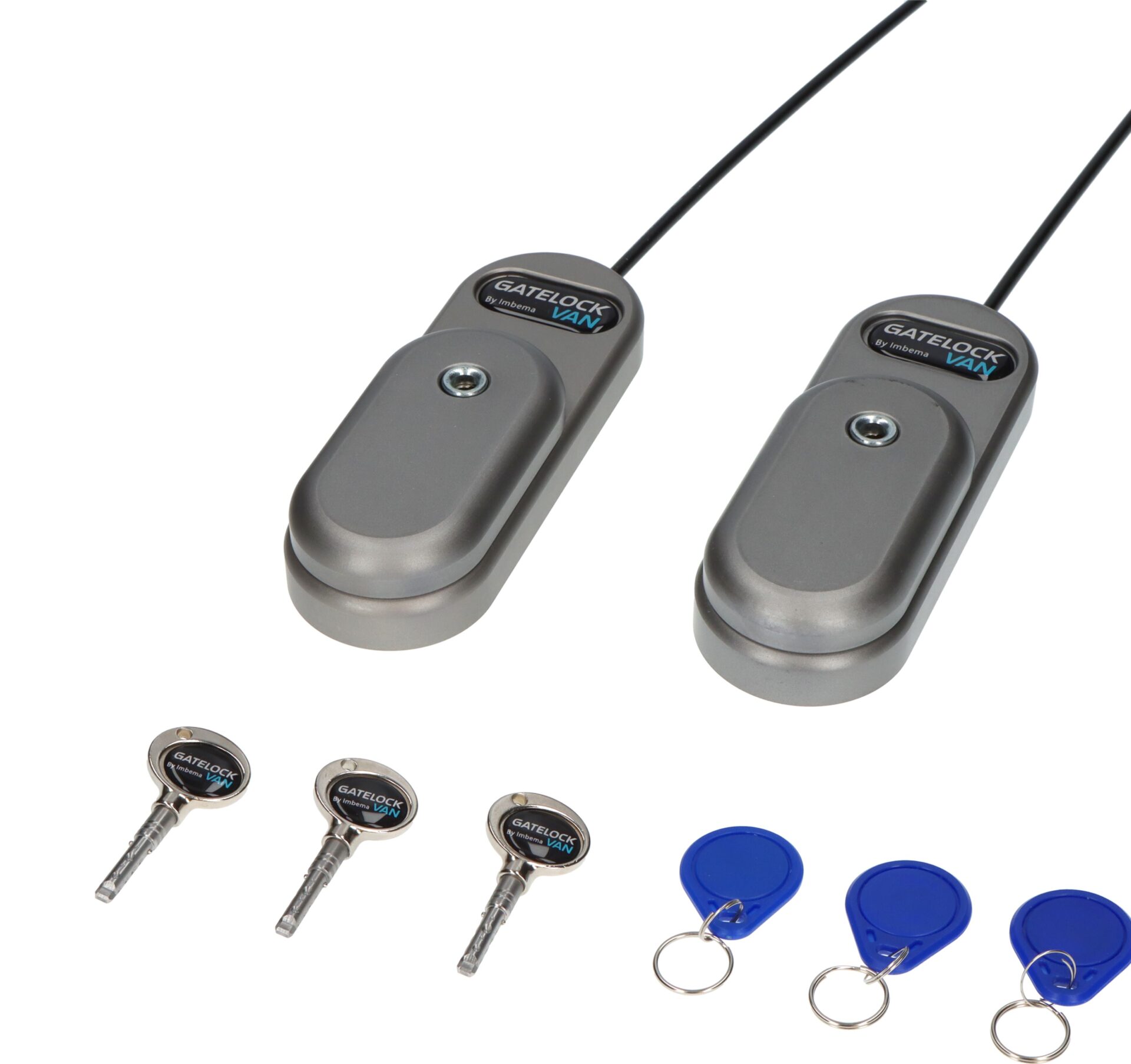 GATELOCK Van Medium elektrisch beveiligingsslot - met tag - set van 2 sloten